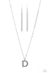 Leave Your Initials - Silver - D Necklace