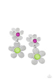 Fashionable Florals - Green Earrings