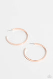 Sleek Symmetry - Rose Gold Hoop Earrings