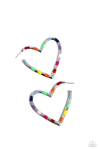 Striped Sweethearts - Multi Earrings