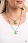 Layered Love - Green Necklace