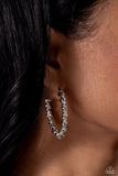 Braided Bravado - Silver Hoop Earrings