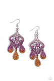 Chandelier Command - Multi Earrings - Pink to orange