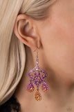 Chandelier Command - Multi Earrings - Pink to orange