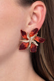 Warped Wallflower - Red Earrings