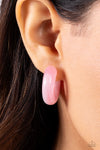 Acrylic Acclaim - Pink Hoop Earrings