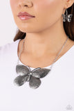 DRAWN to the Wind - Silver Butterfly Necklace