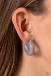 Acrylic Acclaim - Silver Hoops