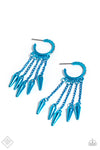 Piquant Punk - Blue Earrings