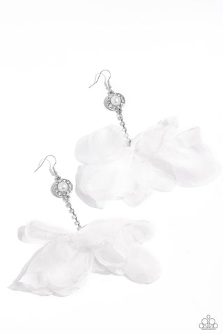 Seriously Sheer - White Earrings