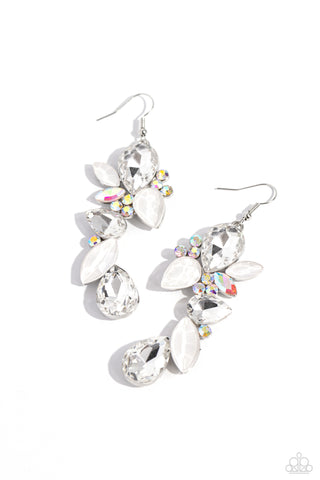 Fancy Flaunter - White Earrings