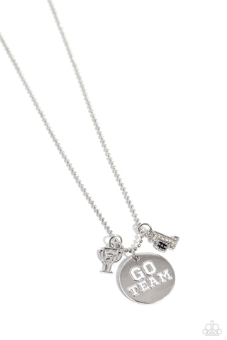 Go Team! - White Sports Necklace