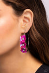 Ethereal Embellishment - Pink Hoop Earrings