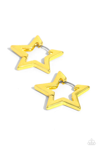 In A Galaxy STAR, STAR Away - Yellow Earrings