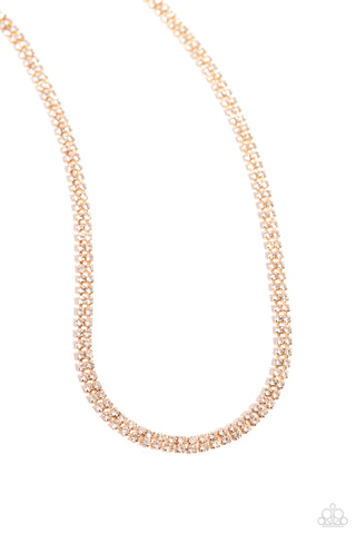 Dazzling Declaration - Gold Necklace