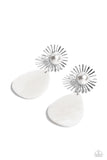 Sunburst Sophistication - White Earrings