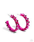 Fashionable Flower Crown - Pink Earrings