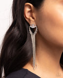 Elongated Effervescence - White Earrings