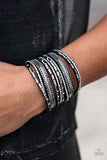 A Wait-and-SEQUIN Attitude - Black Urban Bracelet
