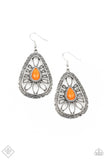 Floral Frill Orange Earrings