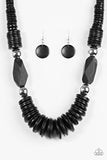 Boldly Belize - Black Wooden Necklace