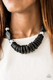 Boldly Belize - Black Wooden Necklace