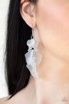 Fragile Florals-White Earrings