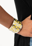 Garden Fiesta - Yellow Cuff Bracelet