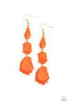 Geo Getaway - Orange Earrings