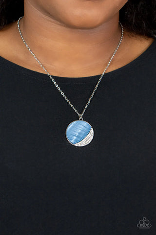 Oceanic Eclipse - Blue Shell Necklace