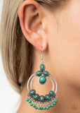 Palm Breeze Green Earrings