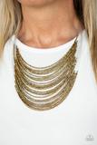 Catwalk Queen - Brass Necklace