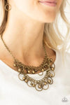 Warning Bells - Brass Necklace