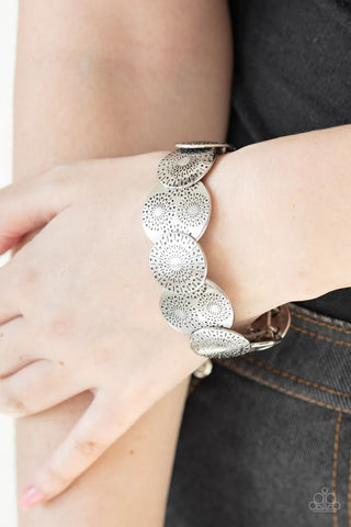 Pleasantly Posy Silver Bracelet